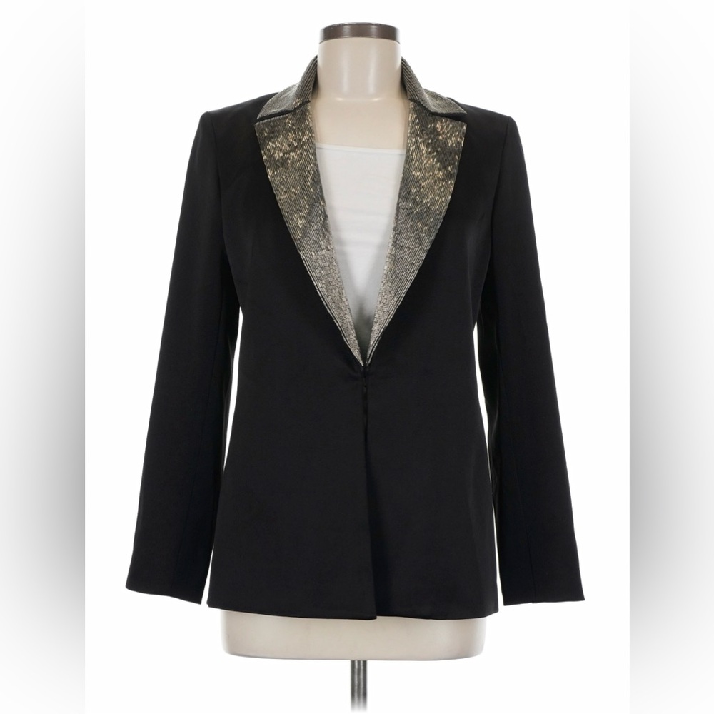 Alice + Olivia NWT Elegant Black Blazer with Embelished Accents